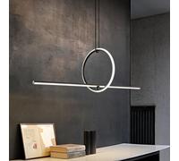 Lampada a sospensione a LED Lampada a sospensione da tavolo da pranzo Lampada da ufficio Lampada a sospensione Semplicità moderna Lampadario lungo Lampada a sospensione regolabile in altezza per sala