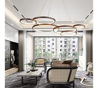 Lampada A Sospensione A LED Lampada Per Sala Da Pranzo Moderna Dimmerabile Con Telecomando Lampada Da Soffitto Regolabile in Altezza Camera Da Letto Soggiorno Lampadario 6 Anelli Decorazione Desgin