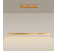 Lampada a sospensione a LED minimalista in legno, lampadario lineare, lampada da cucina isola, lampada da soffitto sospesa a lunga striscia, lampadari in legno per sala da pranzo, ufficio, camera da