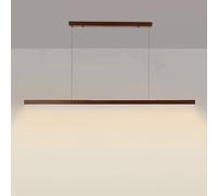Lampada a sospensione a LED minimalista Lampadario lineare in legno Apparecchio di illuminazione dell'isola della cucina Lampade a sospensione a striscia lunghe Lampadari in legno per sala da pranzo