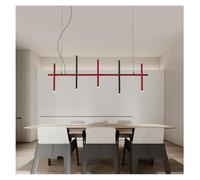 Lampada a sospensione a LED minimalista moderna di design for sala da pranzo, cucina, soggiorno, camera da letto, lampadario artistico, apparecchio di illuminazione for la casa ,Lampadari(Red-150cm)