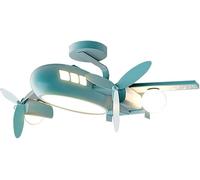 Lampada A Sospensione A LED Moderna Dimmerabile per Cameretta dei Bambini, Lampada A Sospensione A Forma di Aeroplano Tricolore, Design Creativo per Bambini, Illumi, Blue 70cm, Tricolor dimming