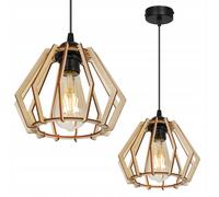 LAMPADA A SOSPENSIONE A LED MODERNA IN LEGNO
