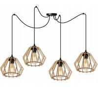 LAMPADA A SOSPENSIONE A LED MODERNA IN LEGNO