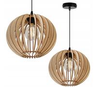 LAMPADA A SOSPENSIONE A LED MODERNA IN LEGNO