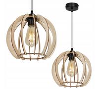 LAMPADA A SOSPENSIONE A LED MODERNA IN LEGNO