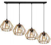 LAMPADA A SOSPENSIONE A LED MODERNA IN LEGNO
