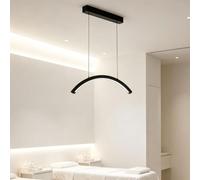 Lampada a sospensione a LED moderna, lampada estetica delicata sugli occhi | Lampada a mezzaluna per centri estetici e saloni di manicure, temperatura regolabile 2700K-5600K(Black)