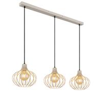 Lampada a sospensione a LED per sala da pranzo a 3 luci, color sabbia, L 103 cm