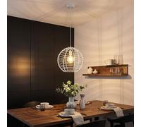 Lampada a sospensione a LED per sala da pranzo, bianca, regolabile in altezza, H 120 cm