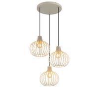 Lampada a sospensione a LED per sala da pranzo, regolabile in altezza, beige, H 120 cm