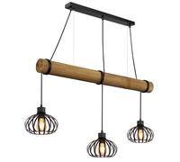 Lampada a sospensione a LED per sala da pranzo, regolabile in altezza, metallo nero, L 100 cm