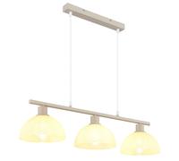 Lampada a sospensione a LED per sala da pranzo, regolabile in altezza, sabbia e metallo, H 120 cm