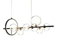Lampada a Sospensione a LED per Tavolo da Pranzo, Sfera di Vetro con Attacco G4 Lampada a Sospensione Lampadario Regolabile in Altezza Lampada a Sospensione Industriale nordica per Soggiorno Cucina
