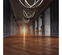 Lampada a sospensione a LED SHINE 5 in acciaio e policarbonato 100x50xh120 cm 48 W- 2980 Lumen , RGB , colore silver satinato argento