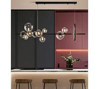 Lampada a sospensione a LED Tavolo da pranzo lampada a sospensione, G4 e LED in vetro a sfera a sfera a sospensione altezza regolabile lampadario Nordico industriale industriale luce per sala da pranz