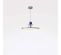 Lampada a Sospensione a LED Tricolore con dimmerazione, per Soggiorno e Studio, Color Crema, Semplice e Rotonda, in Metallo, per Centro Commerciale, Negozio di Abbigliamento (Blu, 50 cm)