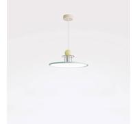 Lampada a Sospensione a LED Tricolore con dimmerazione, per Soggiorno e Studio, Color Crema, Semplice e Rotonda, in Metallo, per Centro Commerciale, Negozio di Abbigliamento, Illuminazione Decora