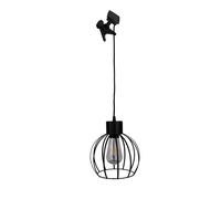 Lampada a sospensione a luce solare Lampada a sospensione a LED con gabbia a morsetto Lampada da balcone nera