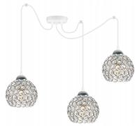 Light-Home Spider Crystal Lampadario a Sospensione - Lampadario Ragno per Soggiorno Camera da Letto e Cucina - Lampade a Sospensione in Vetro con Paralume Moderno - 3 Luce - E27 - Cromo