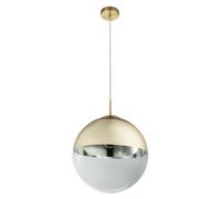 Lampada a sospensione a sfera camera da letto camera degli ospiti faretto vetro soffitto luce oro Globo 15858