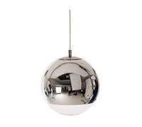 Lampada a sospensione a sfera in vetro elettrolitico moderno industriale, lampadario a sfera a specchio cromato sferico, lampada a sospensione a soffitto cavo regolabile per isola cucina, sala da