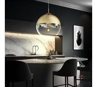 Lampada A Sospensione A Sfera LED Di Lusso Oro Per La Sala Da Pranzo In Vetro [EEK: F]