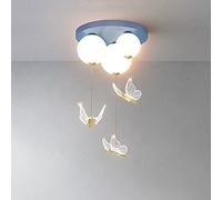 Lampada A Sospensione A Soffitto Con Paralume In Acrilico Sferico A LED Con Cavo Regolabile, Lampadario A Soffitto A Farfalla Per Cameretta Dei Bambini Geometrica, Lampada Da Soffitto Con Montaggio A
