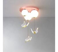 Lampada A Sospensione A Soffitto Con Paralume In Acrilico Sferico A LED Con Cavo Regolabile, Lampadario A Soffitto A Farfalla Per Cameretta Dei Bambini Geometrica, Lampada Da Soffitto Con Montaggio A