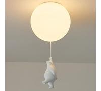 Lampada A Sospensione A Soffitto per Cameretta dei Bambini, Lampada A Sospensione A Forma di Orso Polare, Lampada A Sfera in Vetro, Lampadario per Camera da Letto, Isola della Cucina, Luce, A