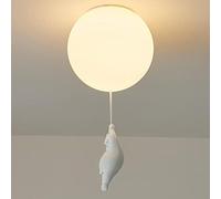 Lampada A Sospensione A Soffitto per Cameretta dei Bambini, Lampada A Sospensione A Forma di Orso Polare, Lampada A Sfera in Vetro, Lampadario per Camera da Letto, Isola della Cucina, Luce, C