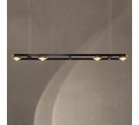 Lampada a sospensione a zigzag di lusso a LED con striscia di metallo, lampadario a sospensione semplice for ristorante artistico,Lampadario