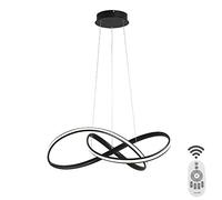 Lampada a Sospensione ad Anello Irregolare contemporanea, Lampada a Sospensione in Acrilico per Soggiorno e Camera da Letto, Moderna a LED - Nero 50 cm, Prodotta in Cina