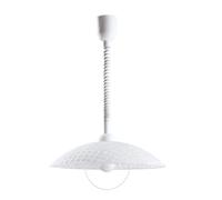Lampadario A Sospensione Moderno Alvez Policarbonato Bianco Vetro 1 Luce E27