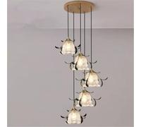 Lampada a Sospensione Amen Village Chaner LED Fashion Creativity Soggiorno Ristorante Bar Camera da Letto Studio Bancone Villa Duplex Edificio Scala (8015 B 5 luci) (8015 a 5 luci)