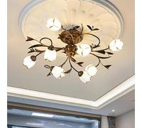Lampada a sospensione americana Creatività pastorale francese Fiore Soggiorno Sala da pranzo Camera da letto Villa Camera modello Decorazione domestica Lampadario a LED (A 8 lights)