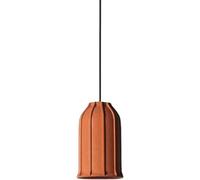 Lampada a Sospensione Arancione in Stile Industriale, plafoniera in Cemento con Attacco E27, per Soggiorno Nordico, Sala da Pranzo, Isola Cucina, Comodino Moderno e Minimalista, Regolabile T-256 (A)