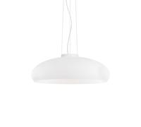 Lampada A Sospensione 1 Luce Aria In Vetro Soffiato Bianco