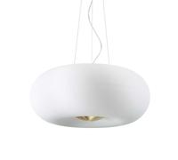 Sospensione Moderna Arizona Vetro Bianco 5 Luci Gx53 9W 3000K Luce Calda