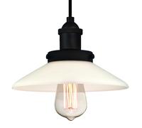 Lampada a Sospensione Art Deco Abigail Bronzo Opale Vetro Latteo 1 E27 60 W