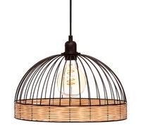 Lampada a sospensione Atmosphera in rattan e metallo D35cm