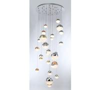 Lampada a sospensione ATOMO, 27 luci, colori misti, LED 136,8W, 6000LM, 3000K, dimensioni sfere dia. 10-12-20 cm, dimmerabile, ø 85 h 400cm