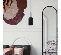Lampada a sospensione AYTM Luceo, cilindrica, nera, Ø 12 cm AYTM