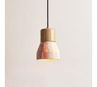Lampada a sospensione Beam in legno rustico di noce stile fattoria industriale, lampada da soffitto sospesa in pietra di marmo naturale, piccolo mini lampadario per isola, camera da letto, sala da pr