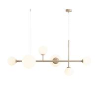 ALDEX Lampada a sospensione Joel, beige/bianco, 6 luci ALDEX