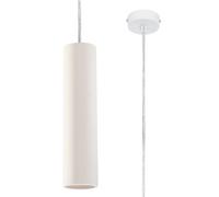 Lampada a Sospensione Bianco Ceramica Colorabile Ø 7,5 CM Stretto Cilindro GU10