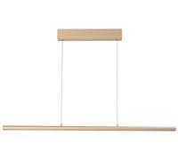 Lampada a sospensione Borena, color sabbia, con cavo, lunghezza: 113 cm, larghezza: 6,5 cm, altezza regolabile 70-180 cm, con pulsante dimmerabile, regolazione della temperatura del colore a 3 livelli