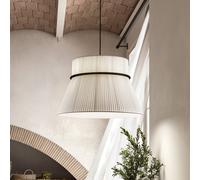 Lampada a sospensione Bover Folie S, bianco/nero, Ø 60 cm, tessuto Bover