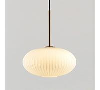 Lampada a sospensione Bozzolo di baco da seta per Caffe House Sala da pranzo Lanterna in vetro a testa singola italiana Lampada a forma piatta Showroom Lampada a sospensione vuota Made in China