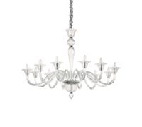 Lampadario Classico Brigitta Vetro Trasparente 12 Luci E14